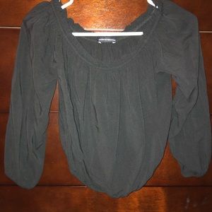 Brandy Melville Black Off-The-Shoulder Top